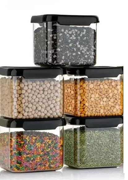 Tekcool Air Tight Kitchen Containers Set (Pack Of 10, 500 Ml) For Storage Pulses, Cereals, Grains, Dry Fruits, Pantry Organizati